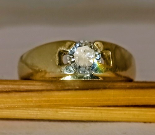 Mens diamond ring 14ct - diamond,