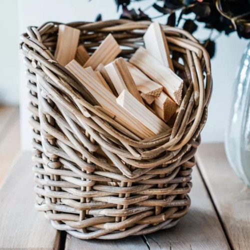 Ivyline round kindling basket - round,
