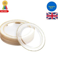 20 Elegant Gold Rim Plastic