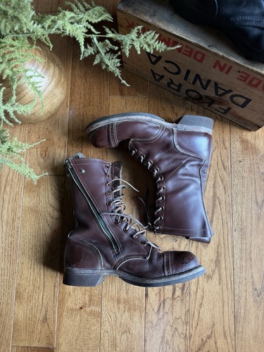 Vtg military brown inner calf - military,