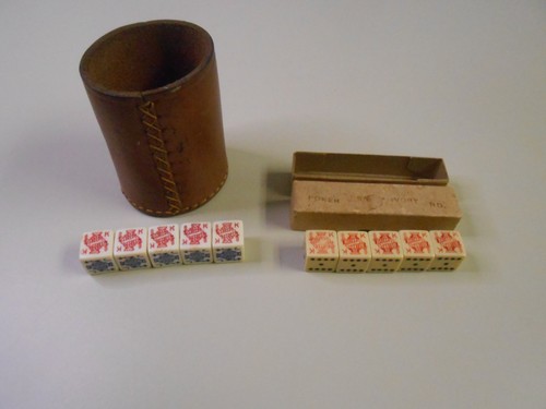 Vintage two sets poker - of, dice