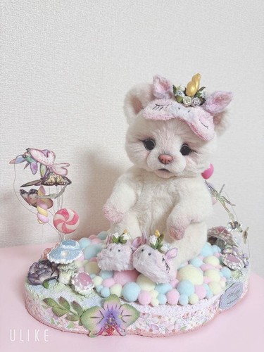 Ooak artist teddy bear - artist, unicorn