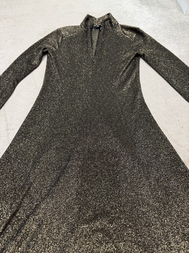 Black gold metallic knit - metallic,