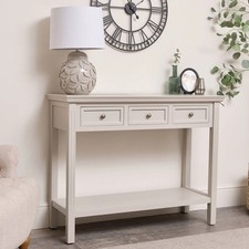 Large Grey 3 Drawer Sideboard