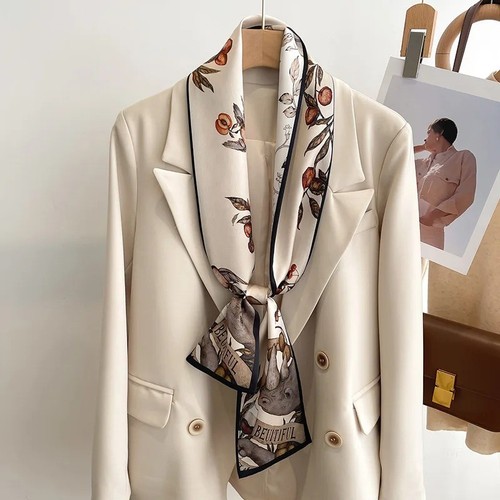 Women silk feel scarf long - women,