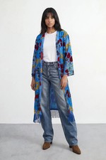 Warehouse Blue Kimono Womens