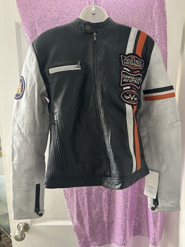 Aviatrix real leather - leather, biker