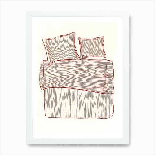 Bed the woods art print - bed,