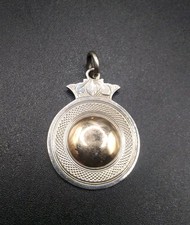 Vintage Silver Watch Fob Gold