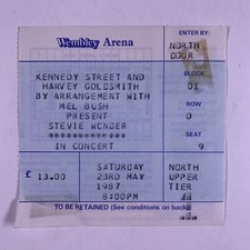 Stevie Wonder Ticket Original Vintage Concert Wembley Arena London May 1987