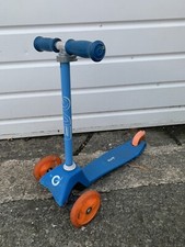 3+ Yrs Evo 3-Wheel Blue Push Scooter Height Adjust Ride On