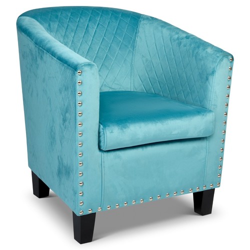 Tub chair velvet arm - chair,
