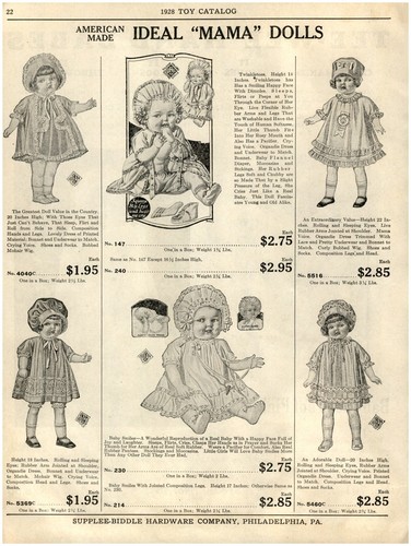 1928 paper ideal toy doll - 1928,