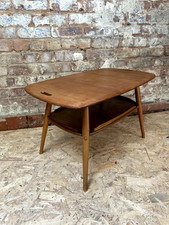 1970s Elm and Beech Ercol butlers coffee table - mid century