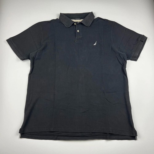 Nautica black true deck polo - black,