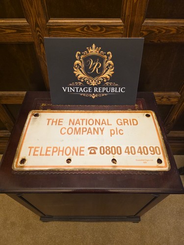 Enamel sign original - enamel,