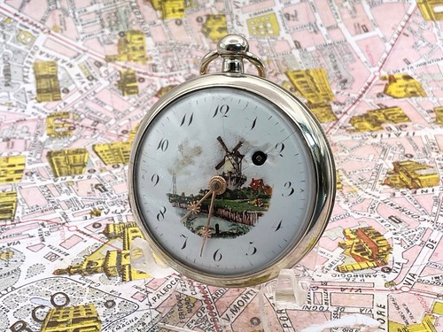 Silver plated dutch painted - ,