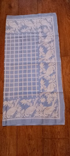 Linen tablecloth blue with - linen,