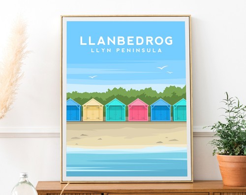 Llanbedrog art print - print,, llyn