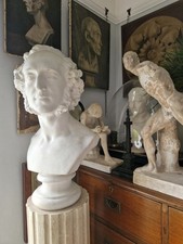 Antique 19th Century Grand Country House Plaster Bust Of Mendelssohn