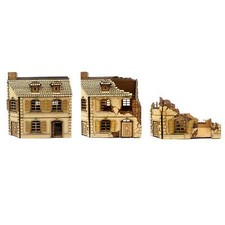 WWG Normandy Houses for Historical Wargames - 28mm Scale Laser Cut MDF Buildings
