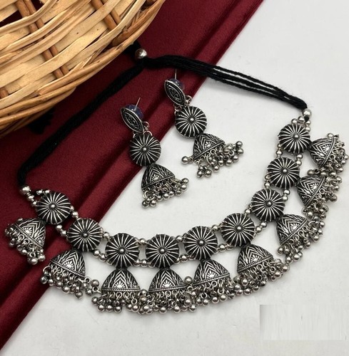 Asian silver oxidised ethnic - oxidised,