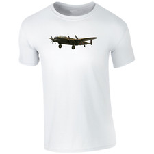 Lancaster Bomber t shirt Iconic WWII heavy bomber RAF Unisex Mens Crew Neck
