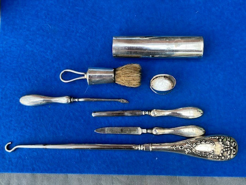 Antique job lot silver items - lot,