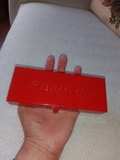 Snap-On KRA-222B 6.5”x2.5”x1.25”, red SMALL  Metal Tool Box Empty Kenosha USA 