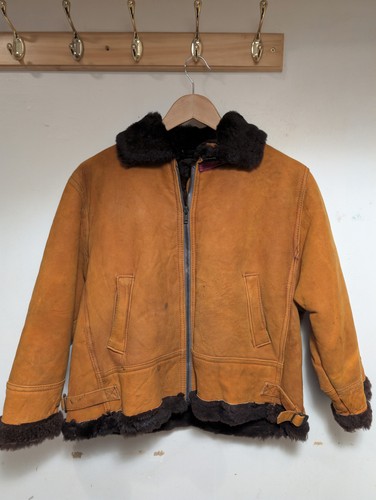 Vintage cropped sheepskin coat