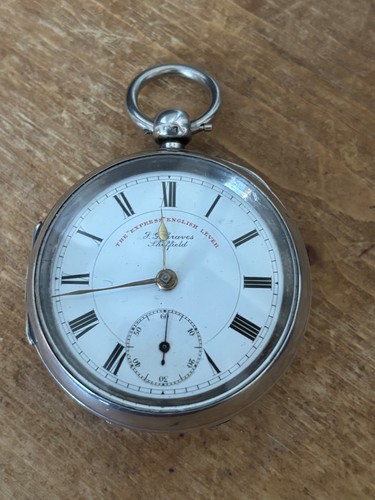 Antique solid silver pocket - solid,