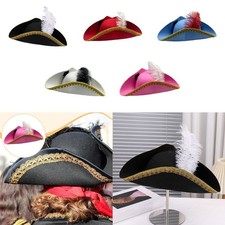 Pirate Hat for Adults Fancy Dress Gift Halloween Vintage Design Buccaneer Hat