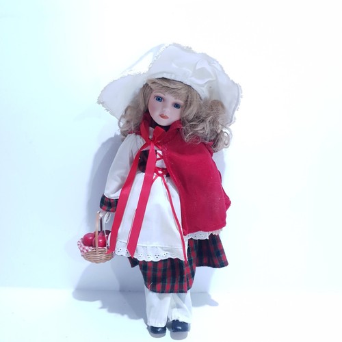 Porcelain doll red riding - porcelain,