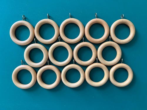 Set wooden curtain rings - set,