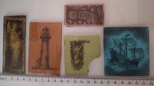 Stained glass pieces - 5,