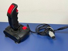 Vintage Wired Joystick Controller With Red Buttons for Retro Gaming
