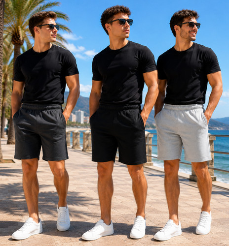 Mens stretch fleece shorts - mens,