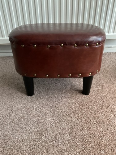 Leather footstool