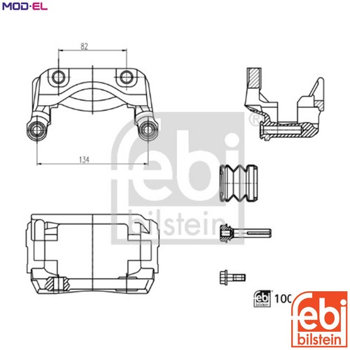 Bracket brake caliper 1001450 - caliper,