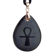 Ankh Obsidian Pendant Gemstone