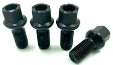 4 x ALLOY WHEEL BOLTS BLACK