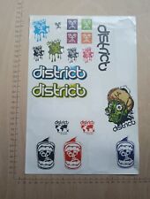 Set Of District - Stickers Decals -  Scooter Skateboard Deck 
