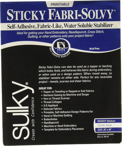 Sticky fabri solvy stabilizer - sticky,