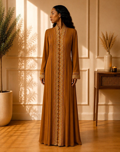 Golden amber embroidered - golden,