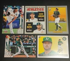 Oaklands A's Rc Bundle Topps Baseball 2019/20 5 Cards