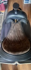 Synthetic Western Saddle Black ,suede seat, great condition, small size