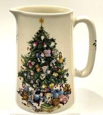 Heron Cross Pottery Christmas Xmas Tree Jug Sauce Boat Gravy Jug Custard 14.5cm
