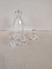 Swarovski Vintage Crystal penguins x5 with ice block