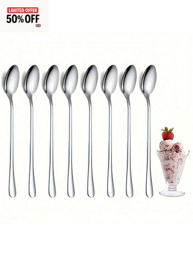 Long handle teaspoons tea - 8, x