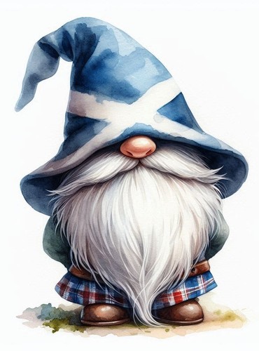 Scottish gonk cross stitch - scottish,